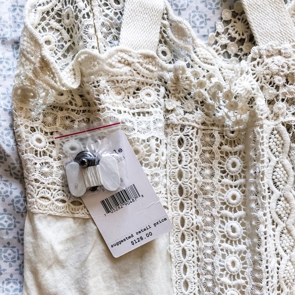 NWT Free People Mountain Laurel Suspender Lace Top - Picture 4 of 6